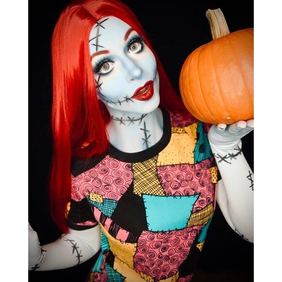 Women Red 60cm Long Straight Center Cosplay Wig for Halloween Costume Party - Picture 2 of 7